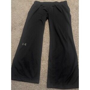 Under Armour Loose Pants Men's XL Black Straight Leg Elastic Waist